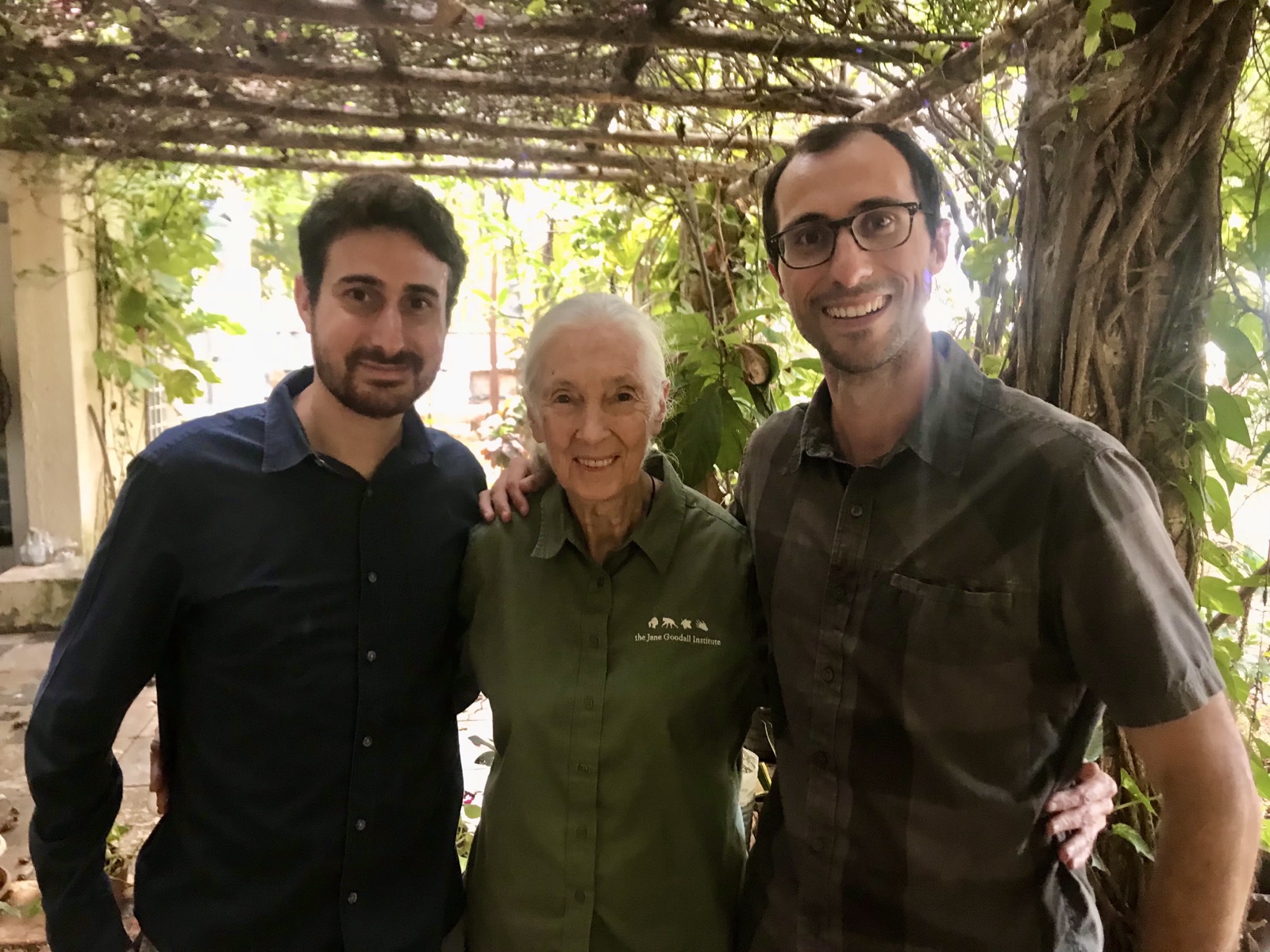 Jonathan Rosenberry on location filming Dr. Jane Goodall's interview in Tanzania